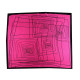 Batic satinat cu motive geometrice, 70x70 cm - Negru (1 Bucată) Batic satinat cu motive geometrice, 70x70 cm - Negru (1 Bucată)