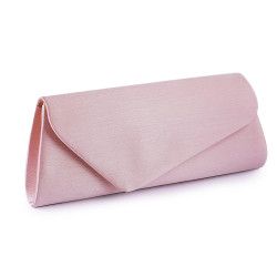 Poșetă plic satin - Roz pudrat (1 Bucată)