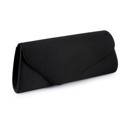 Poșetă plic satin - Negru (1 Bucată)
