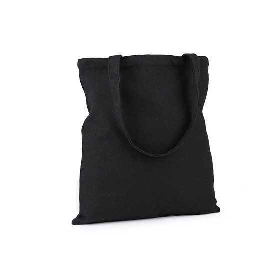 Sacoșă din pânză de bumbac decorabilă, 35x39 cm - Negru (1 Bucată)