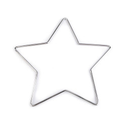 Stea metalică pentru prinzător de vise, ø20 cm - Nichel (1 Bucată)