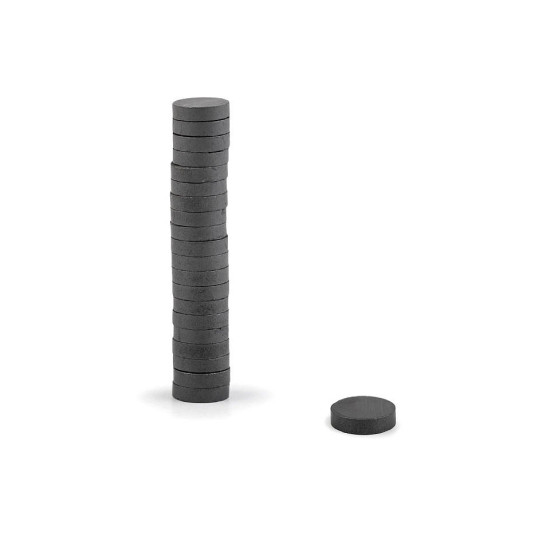 Magnet rotund, ø12 mm - Antracit (100 Bucăți)
