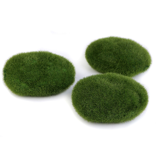 Pietre decorative cu muschi - Verde (1 Bucată) Pietre decorative cu muschi - Verde (1 Bucată)