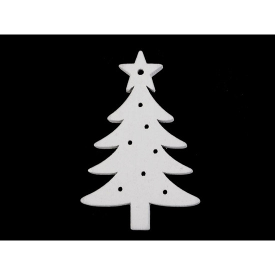 Decorațiuni din lemn - fulg de nea, stea, brad, clopoțel, căluț, ren - Alb (18 Bucăți) Decorațiuni din lemn - fulg de nea, stea, brad, clopoțel, căluț, ren - Alb (18 Bucăți)