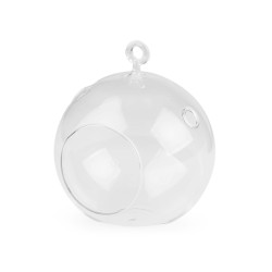 Terariu glob de sticlă, ø12 cm - Transparent (6 Bucăți)
