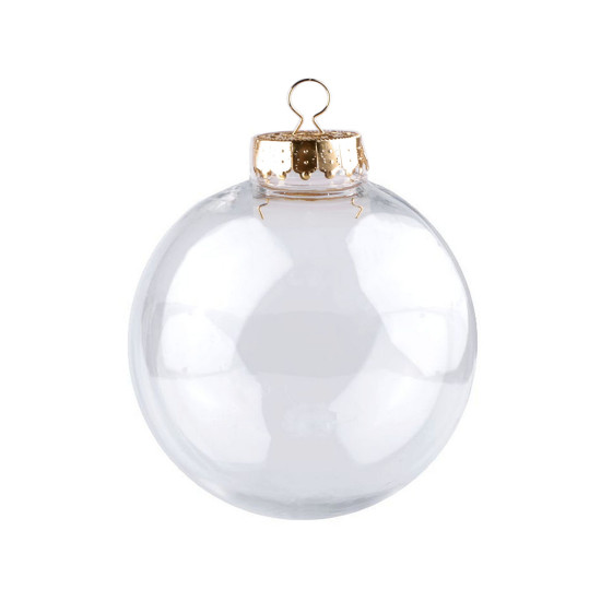 Glob decorabil, ø10 cm - Transparent (2 Bucăți)
