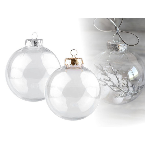 Glob decorabil, ø10 cm - Transparent (2 Bucăți)