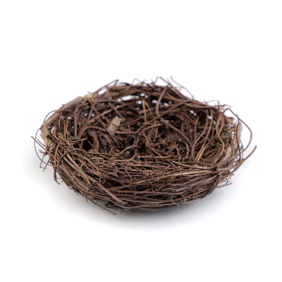 Cuib pasăre decorativ, ø8 cm - Maro (10 Bucăți)
