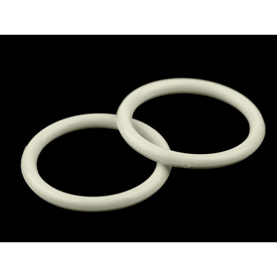 Inele plastic, ø30 mm - Alb lăptos (100 Bucăți) Inele plastic, ø30 mm - Alb lăptos (100 Bucăți)