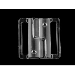 Închizătoare sutien, lățime 25 mm - Transparent (100 Perechi)