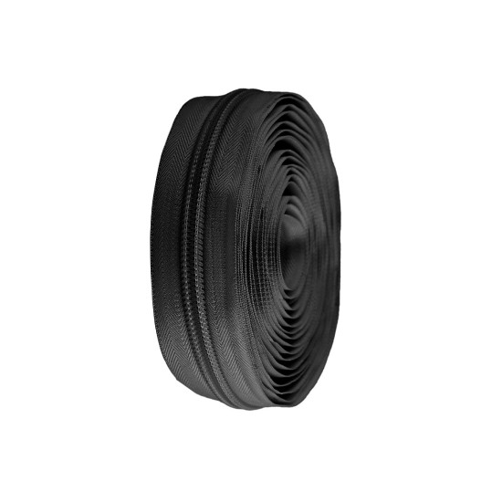 Fermoar spiralat metraj no 10 - Negru (100 Metri) Fermoar spiralat metraj no 10 - Negru (100 Metri)