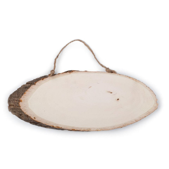 Rondele lemn ovale - Natur (6 Bucăți)