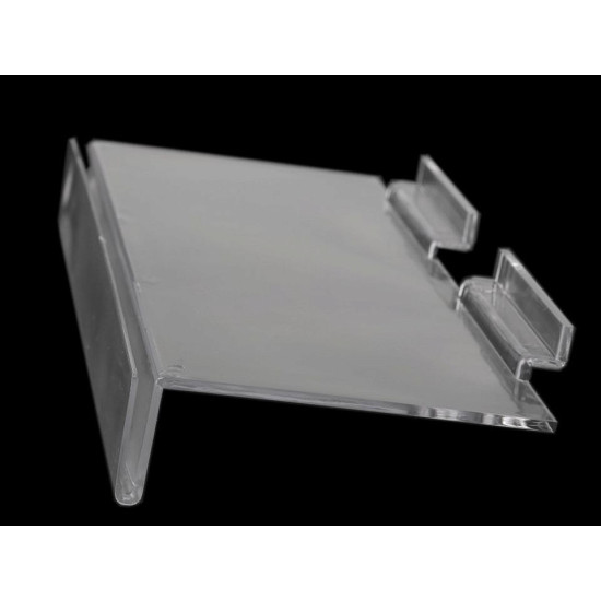 Raft panou slatwall, 11,5x25 cm - Transparent (5 Bucăți)