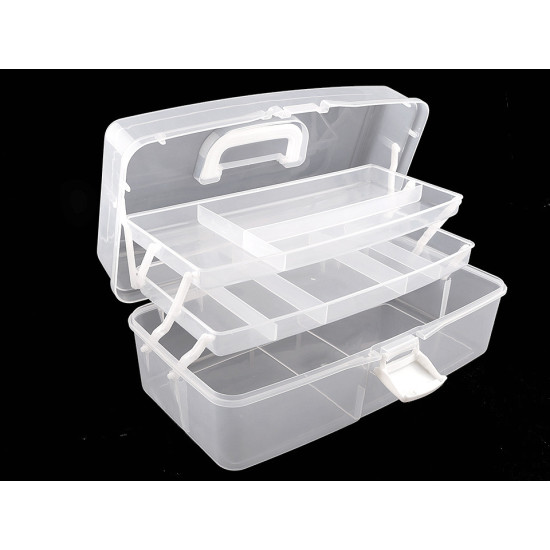 Cutie depozitare compartimentată - Transparent (1 Bucată) Cutie depozitare compartimentată - Transparent (1 Bucată)