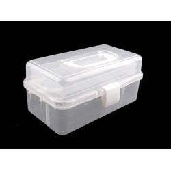 Cutie plastic compartimentată - Transparent (1 Bucată)