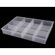 Cutie din plastic compartimentată, 23x34,5x4,5 cm - Transparent (4 Bucăți) Cutie din plastic compartimentată, 23x34,5x4,5 cm - Transparent (4 Bucăți)