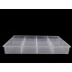 Cutie din plastic compartimentată, 23x34,5x4,5 cm - Transparent (4 Bucăți) Cutie din plastic compartimentată, 23x34,5x4,5 cm - Transparent (4 Bucăți)