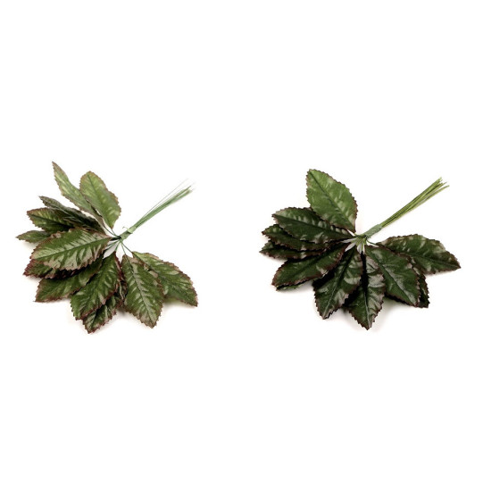 Frunze de trandafir artificiale - Verde deschis (144 Bucăți)