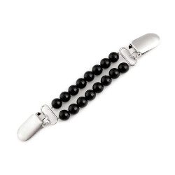Clips cu perle cardigan / închizătoare cardigan - Negru (1 Bucată)
