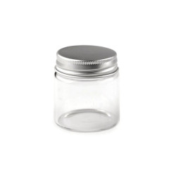Sticluță cu capac metalic, 47x50 mm - Transparent (6 Fiole)