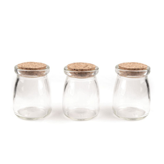 Sticluță cu dop de plută, 56x73 mm - Transparent (40 Fiole) Sticluță cu dop de plută, 56x73 mm - Transparent (40 Fiole)