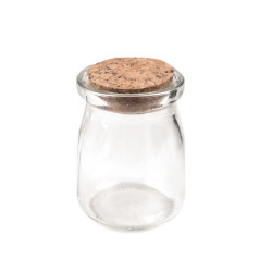 Sticluță cu dop de plută, 56x73 mm - Transparent (1 Fiolă)