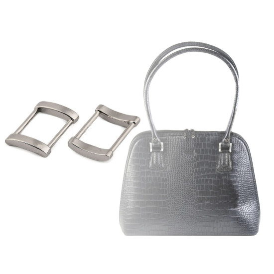 Cataramă decorativă dreptunghiulară, lățime 20 mm - Nichel (20 Bucăți) Cataramă decorativă dreptunghiulară, lățime 20 mm - Nichel (20 Bucăți)