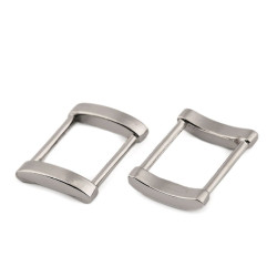 Cataramă decorativă dreptunghiulară, lățime 20 mm - Nichel (100 Bucăți)