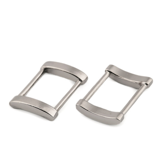 Cataramă decorativă dreptunghiulară, lățime 20 mm - Nichel (20 Bucăți) Cataramă decorativă dreptunghiulară, lățime 20 mm - Nichel (20 Bucăți)