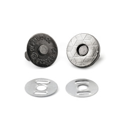 Închizatori / capse magnetice, ø14 mm - Nichel negru (20 Seturi)