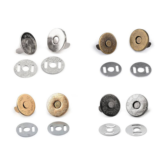 Închizatori / capse magnetice, ø14 mm - Auriu rose (5 Seturi) Închizatori / capse magnetice, ø14 mm - Auriu rose (5 Seturi)