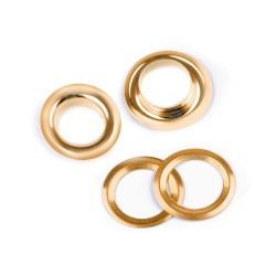 Ocheți metalici inoxidabili, ø10 mm - Auriu (10 Perechi)