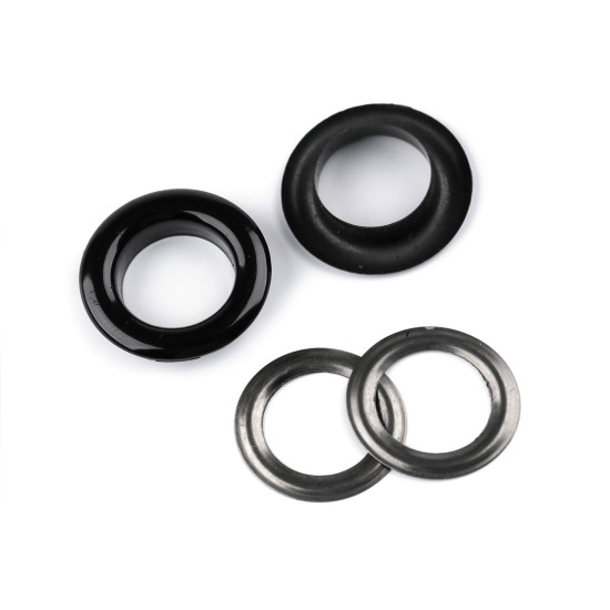 Ocheți metalici inoxidabili, ø10 mm - Nichel (10 Perechi) Ocheți metalici inoxidabili, ø10 mm - Nichel (10 Perechi)
