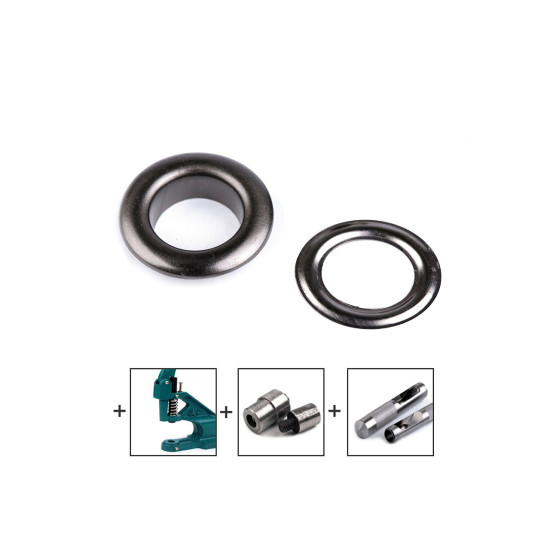 Ocheți metalici, ø12 mm - Auriu clasic (10 Perechi) Ocheți metalici, ø12 mm - Auriu clasic (10 Perechi)