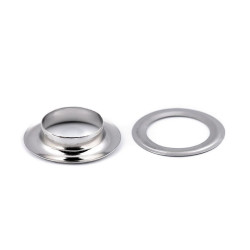 Ocheți metalici, ø12 mm - Nichel (10 Perechi)