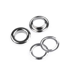 Ocheți metalici, ø13,5 mm - Nichel (250 Perechi)