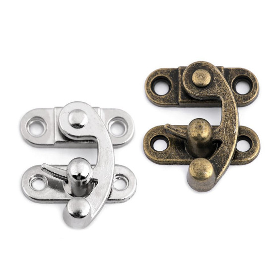 Închizătoare metalică cutie - Alamă antică (30 Seturi) Închizătoare metalică cutie - Alamă antică (30 Seturi)