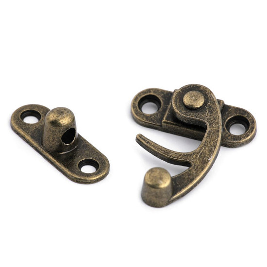 Închizătoare metalică cutie - Alamă antică (30 Seturi) Închizătoare metalică cutie - Alamă antică (30 Seturi)