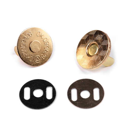 Închizatori / capse magnetice, ø18 mm - Lac negru (5 Seturi) Închizatori / capse magnetice, ø18 mm - Lac negru (5 Seturi)