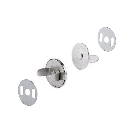 Închizatori / capse magnetice, ø18 mm - Lac negru (5 Seturi) Închizatori / capse magnetice, ø18 mm - Lac negru (5 Seturi)