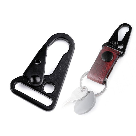 Carabină metalică - Negru (5 Bucăți) Carabină metalică - Negru (5 Bucăți)