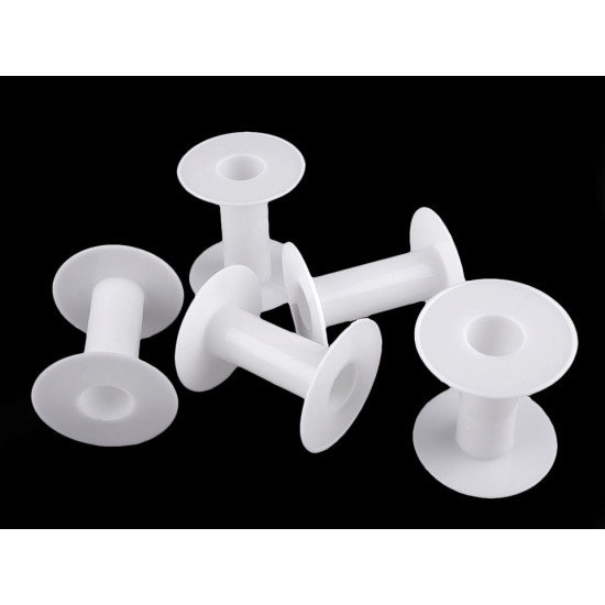 Mosor plastic, 6x6,6 cm - Alb (80 Bucăți)