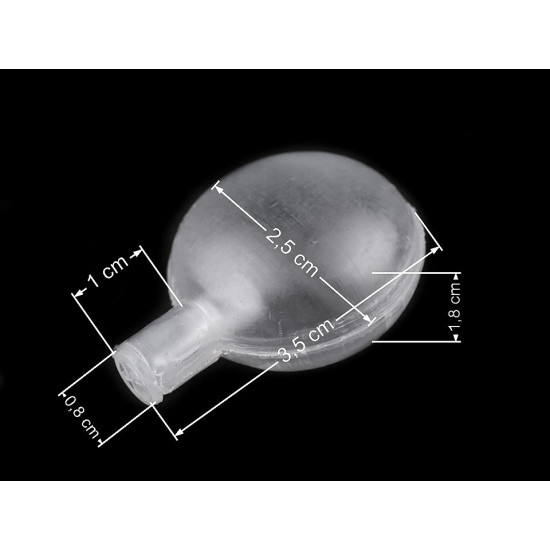 Piuitoare pentru jucării, ø25 mm - Transparent (25 Bucăți)