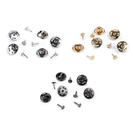 Pin broșă, ø11 mm - Auriu (10 Perechi) Pin broșă, ø11 mm - Auriu (10 Perechi)