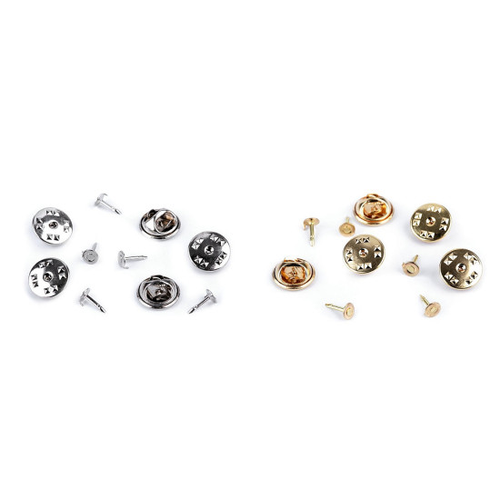 Pin broșă, ø11 mm - Auriu (10 Perechi) Pin broșă, ø11 mm - Auriu (10 Perechi)