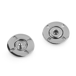 Capse de cusut metalice, ø21 mm - Nichel (10 Perechi)