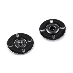 Capse de cusut metalice, ø21 mm - Nichel negru (10 Perechi)