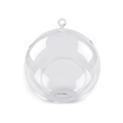 Terariu glob de sticlă, ø15 cm - Transparent (1 Bucată)