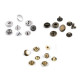 Capse metalice, ø12 mm - Nichel (200 Seturi)