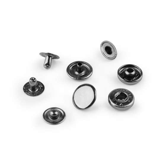 Capse metalice, ø12 mm - Nichel (200 Seturi)